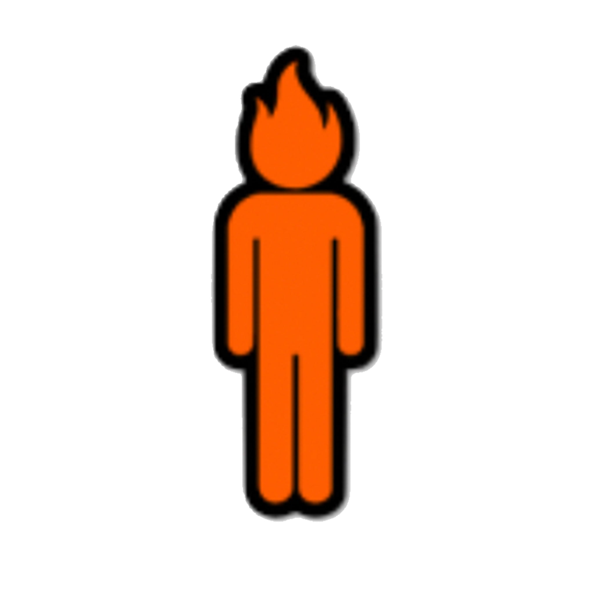 Flame Head Sticker